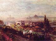 Oswald achenbach View over Florence oil painting on canvas